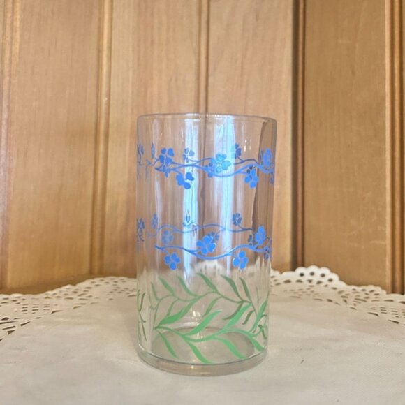 Vintage Swanky Swigs Juice Glasses Mismatched Set of 4 Pink Blue Floral Retro - Picture 4 of 9